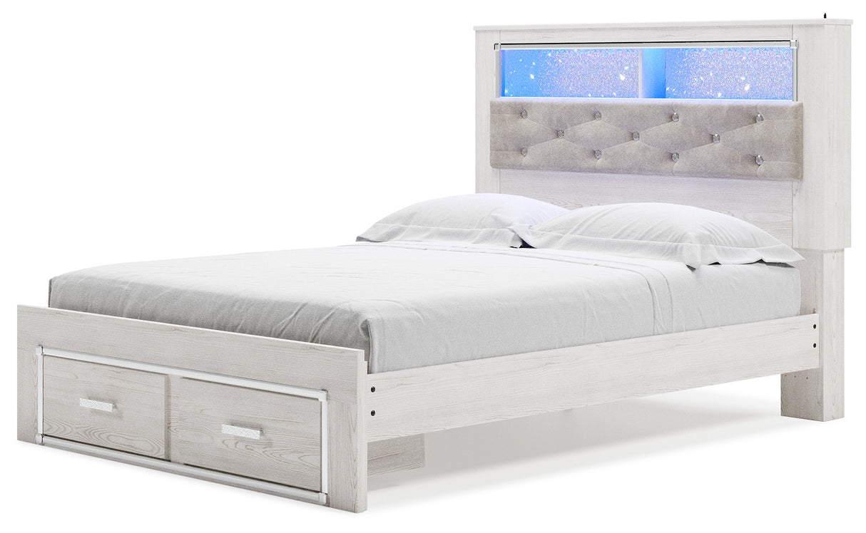 Altyra Queen Panel Storage Bed, Dresser, Mirror and 2 Nightstands