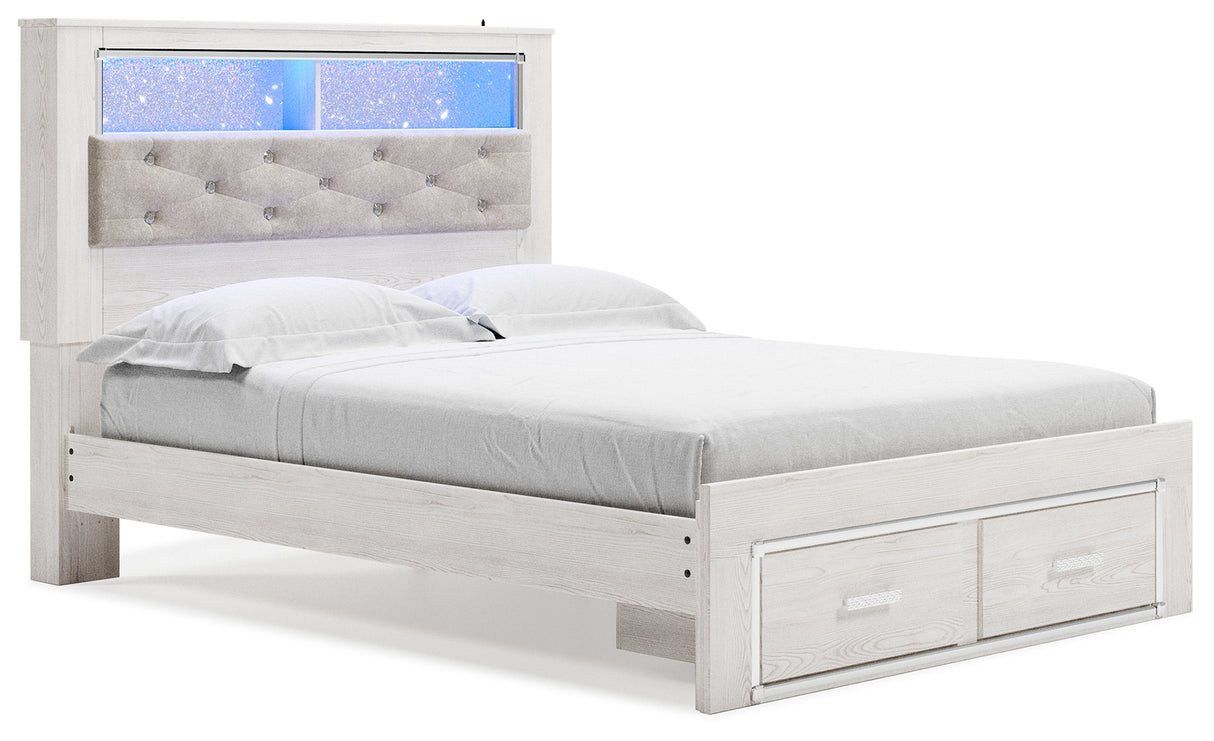 Altyra Queen Panel Storage Bed, Dresser, Mirror and 2 Nightstands