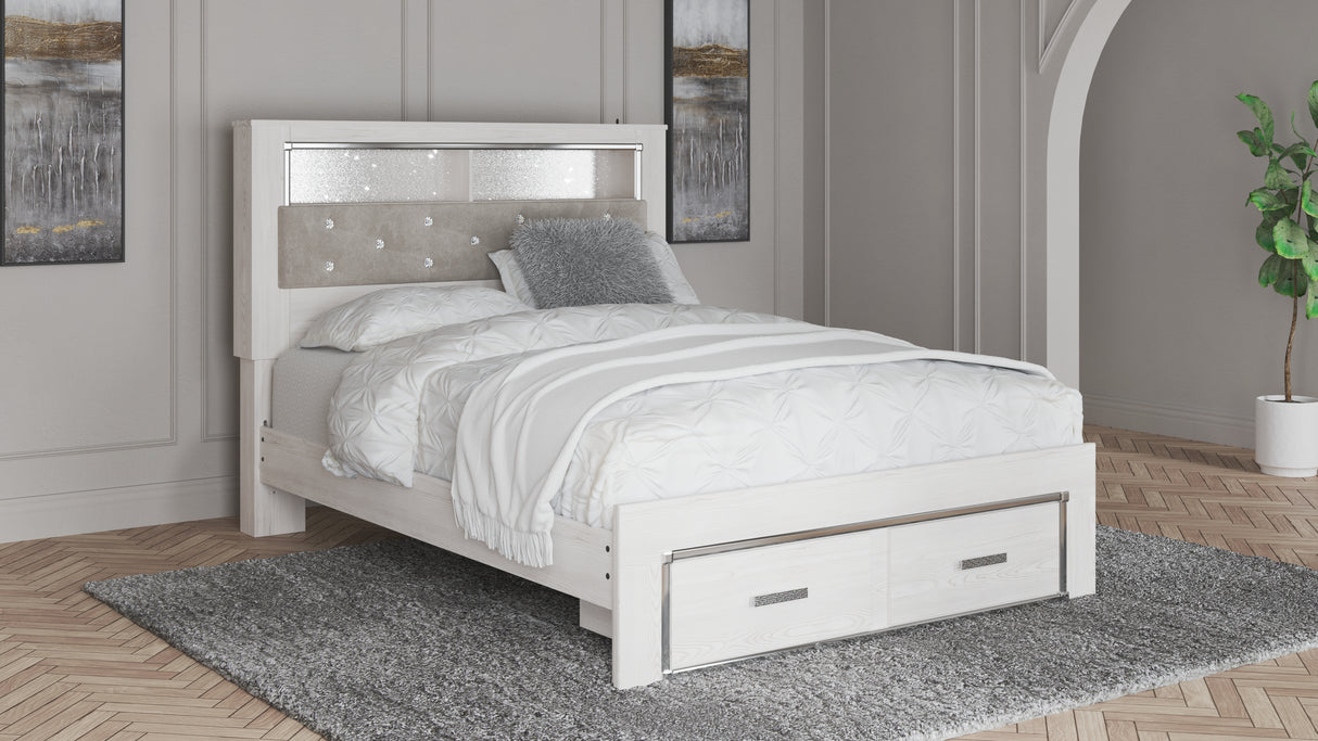 Altyra Queen Bookcase Storage Bed, Dresser and Mirror