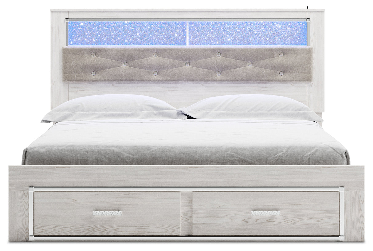 Altyra King Storage Bed, Dresser, Mirror, Chest and Nightstand