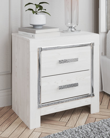 Furniture City Houma - Ashley Furniture - Altyra Nightstand - Two Drawer Night Stand / White - B2640-92