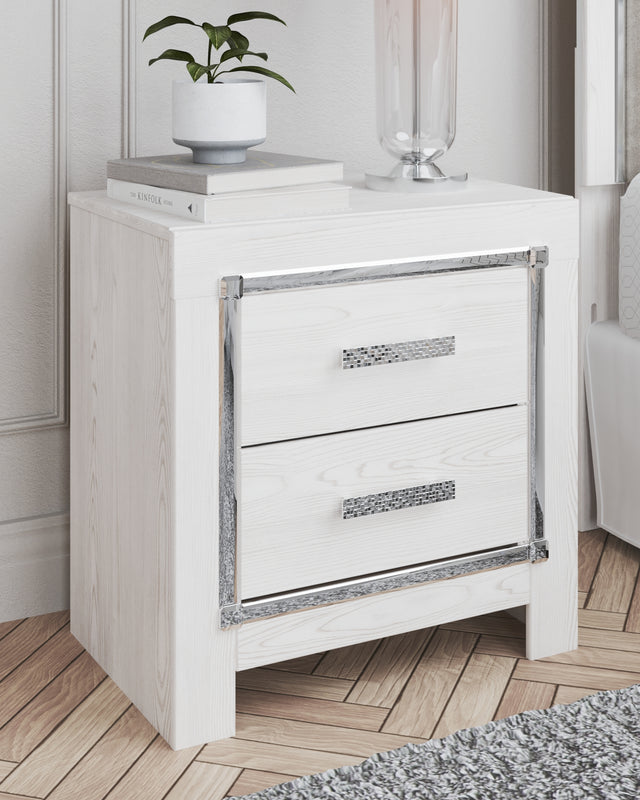 Furniture City Houma - Ashley Furniture - Altyra Nightstand - Two Drawer Night Stand / White - B2640-92
