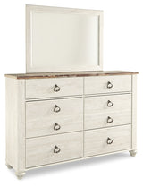 Willowton Queen Panel Bed, Dresser and Mirror