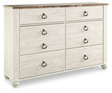 Willowton Dresser and 2 Nightstands
