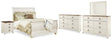 Furniture City Houma - Ashley Furniture - Willowton Queen Bed, Dresser, Mirror and Chest - Queen Bed, Dresser, Mirror and Chest - B267B58