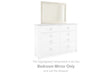 Furniture City Houma - Ashley Furniture - Willowton Bedroom Mirror - Bedroom Mirror / Whitewash - B267-36