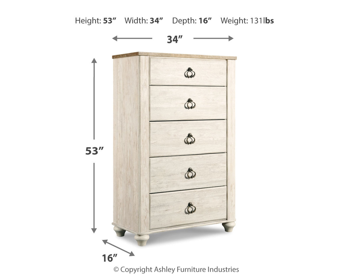 Willowton Queen Sleigh Bed