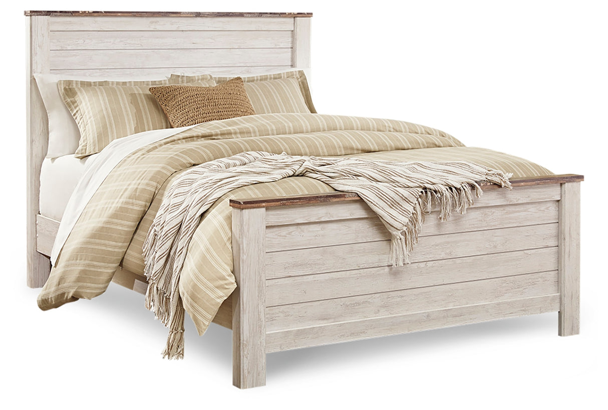 Willowton Queen Panel Bed, Dresser and Mirror