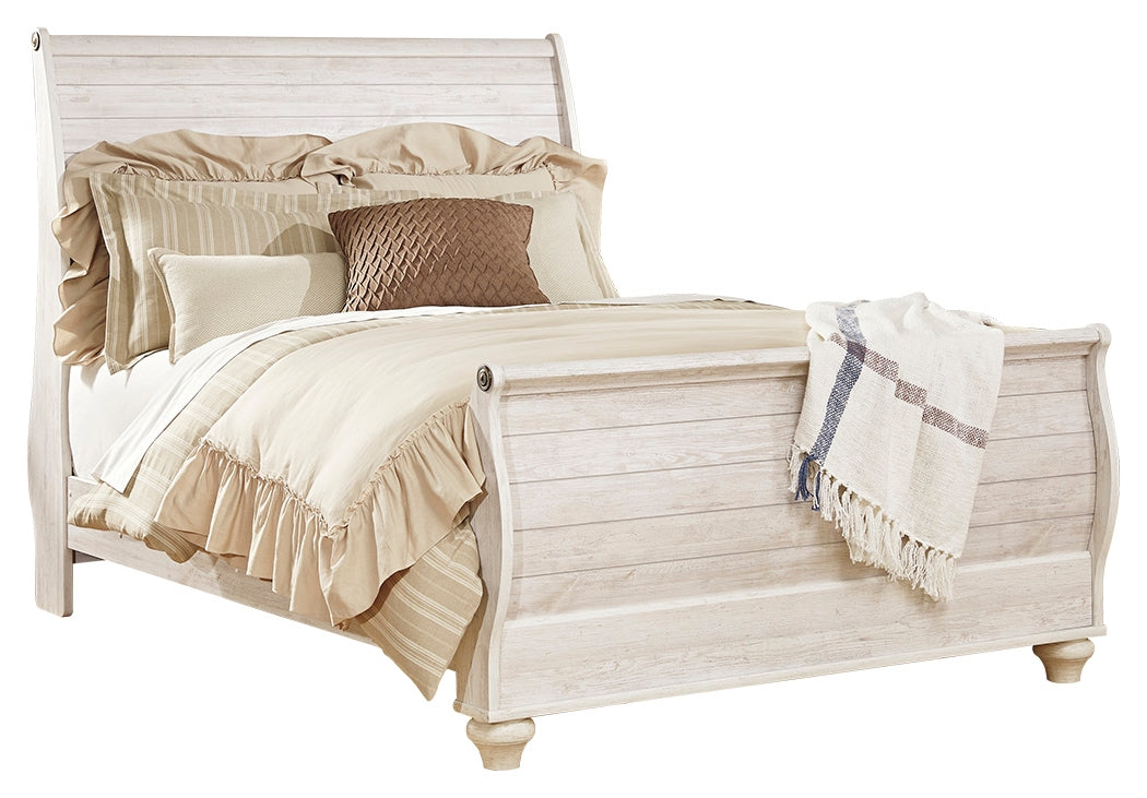 Willowton Queen Sleigh Bed and Dresser