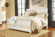 Furniture City Houma - Ashley Furniture - Willowton Queen Sleigh Bed - Queen Sleigh Bed / Whitewash - B267B4