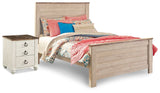 Furniture City Houma - Ashley Furniture - Willowton Full Panel Bed and Nightstand - Full Panel Bed and Nightstand - B267B41
