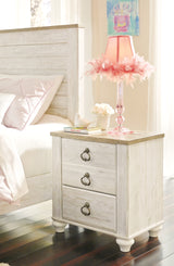 Willowton Full Panel Bed with Storage and Nightstand