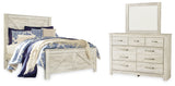 Furniture City Houma - Ashley Furniture - Bellaby Queen Crossbuck Panel Bed, Dresser and Mirror - Queen Crossbuck Panel Bed, Dresser and Mirror - B331B7