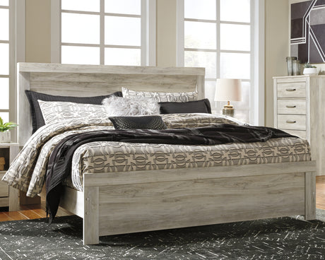 Furniture City Houma - Ashley Furniture - Bellaby King Panel Bed - King Panel Bed / Whitewash - B331B8