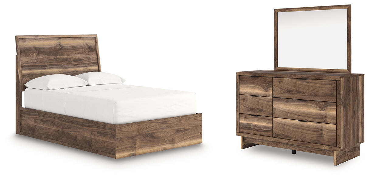 Chirason Full Panel Platform Bed, Dresser and Mirror