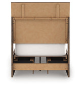 Chirason Twin Panel Bed with Storage, Dresser and Mirror