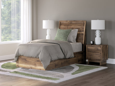 Furniture City Houma - Ashley Furniture - Chirason Twin Panel Bed - Twin Panel Bed / Brown - PCB3367B21
