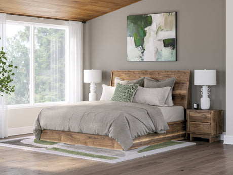 Furniture City Houma - Ashley Furniture - Chirason King Panel Bed - King Panel Bed / Brown - PCB3367B13