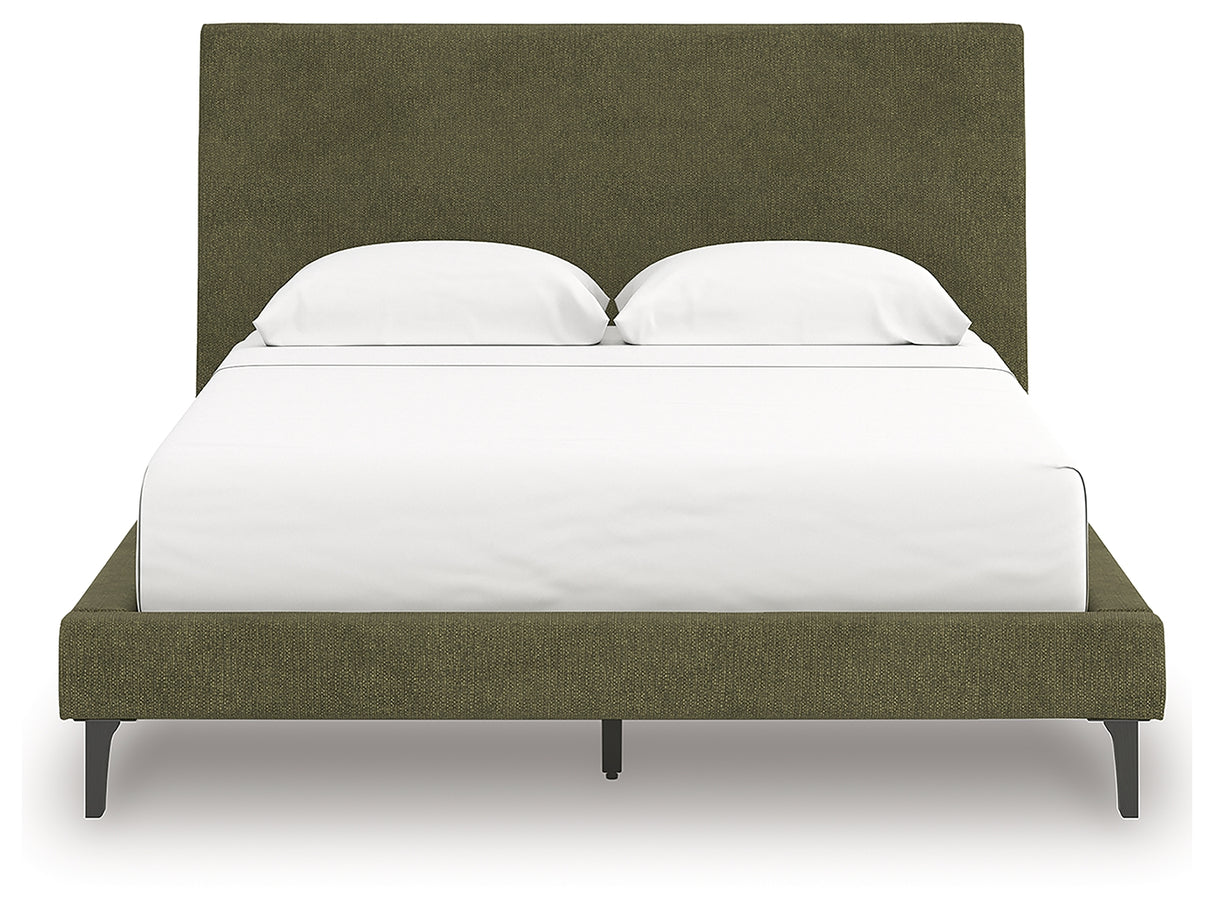 Chirason Queen Upholstered Bed, Dresser and Mirror