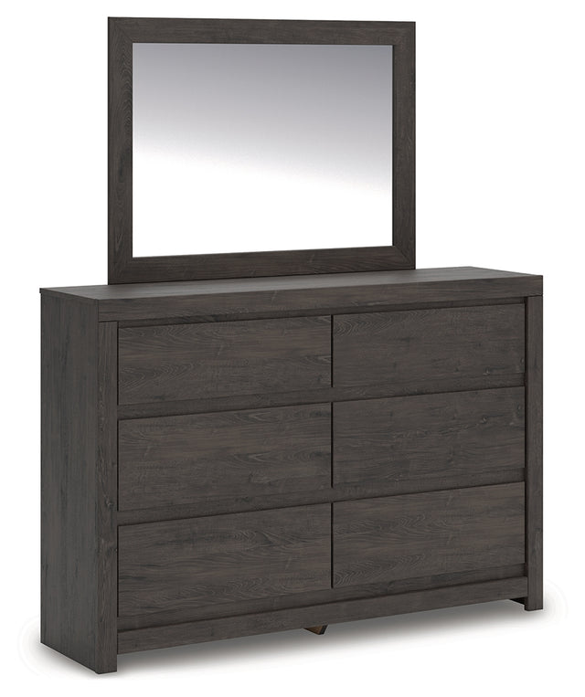 Furniture City Houma - Ashley Furniture - Fraluna Dresser and Mirror - Dresser and Mirror / Charcoal - PCB3370B1