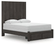 Furniture City Houma - Ashley Furniture - Fraluna Queen Panel Storage Bed - Queen Panel Storage Bed / Charcoal - PCB3370B4
