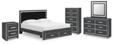 Furniture City Houma - Ashley Furniture - Zuraleus King Storage Bed, Dresser, Mirror, Chest and Nightstand - King Storage Bed, Dresser, Mirror, Chest and Nightstand - PCB3380B20