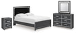 Furniture City Houma - Ashley Furniture - Zuraleus Queen Panel Bed, Dresser, Mirror and Nightstand - Queen Panel Bed, Dresser, Mirror and Nightstand / Black - PCB3380B19