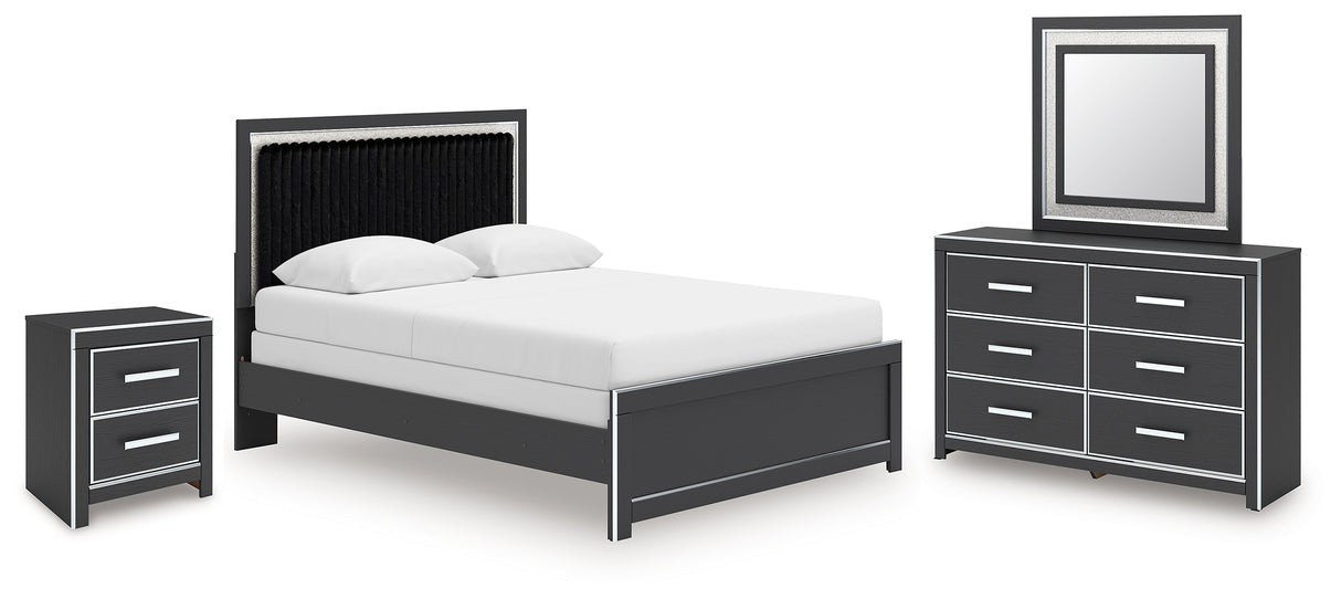 Furniture City Houma - Ashley Furniture - Zuraleus Queen Panel Bed, Dresser, Mirror and Nightstand - Queen Panel Bed, Dresser, Mirror and Nightstand / Black - PCB3380B19