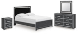 Furniture City Houma - Ashley Furniture - Zuraleus Queen Panel Bed, Dresser, Mirror and Nightstand - Queen Panel Bed, Dresser, Mirror and Nightstand / Black - PCB3380B19