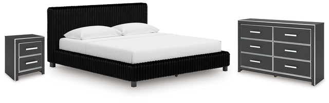 Furniture City Houma - Ashley Furniture - Zuraleus King Upholstered Bed, Dresser and Nightstand - King Upholstered Bed, Dresser and Nightstand - PCB3380B17