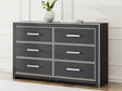 Furniture City Houma - Ashley Furniture - Zuraleus Bedroom - Six Drawer Dresser / Black - PCB3380-31