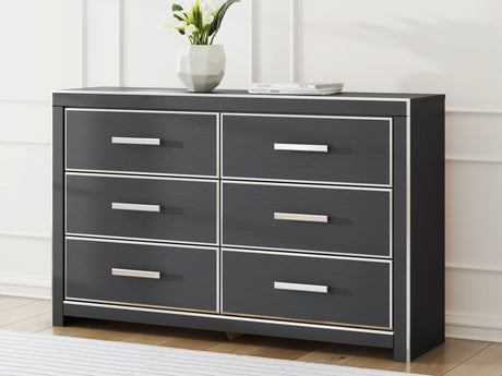 Furniture City Houma - Ashley Furniture - Zuraleus Bedroom - Six Drawer Dresser / Black - PCB3380-31