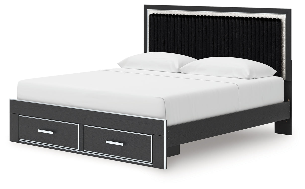 Zuraleus King Storage Bed, Dresser, Mirror, Chest and Nightstand