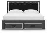 Zuraleus King Storage Bed, Dresser, Mirror, Chest and Nightstand