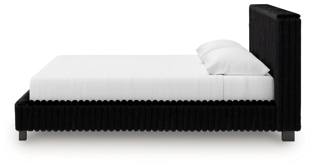 Zuraleus King Upholstered Bed, Dresser and Nightstand