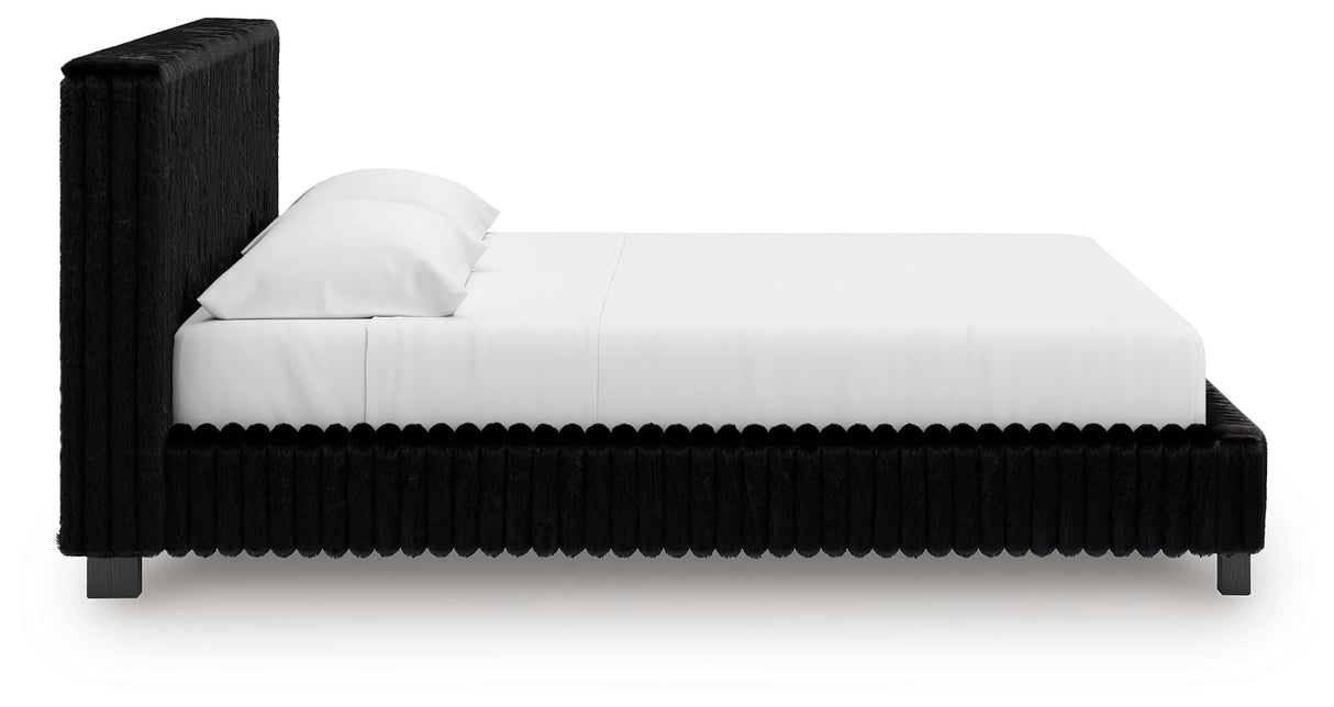 Zuraleus King Upholstered Bed, Dresser and Nightstand