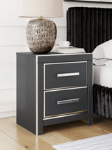 Furniture City Houma - Ashley Furniture - Zuraleus Bedroom - Two Drawer Night Stand / Black - PCB3380-92