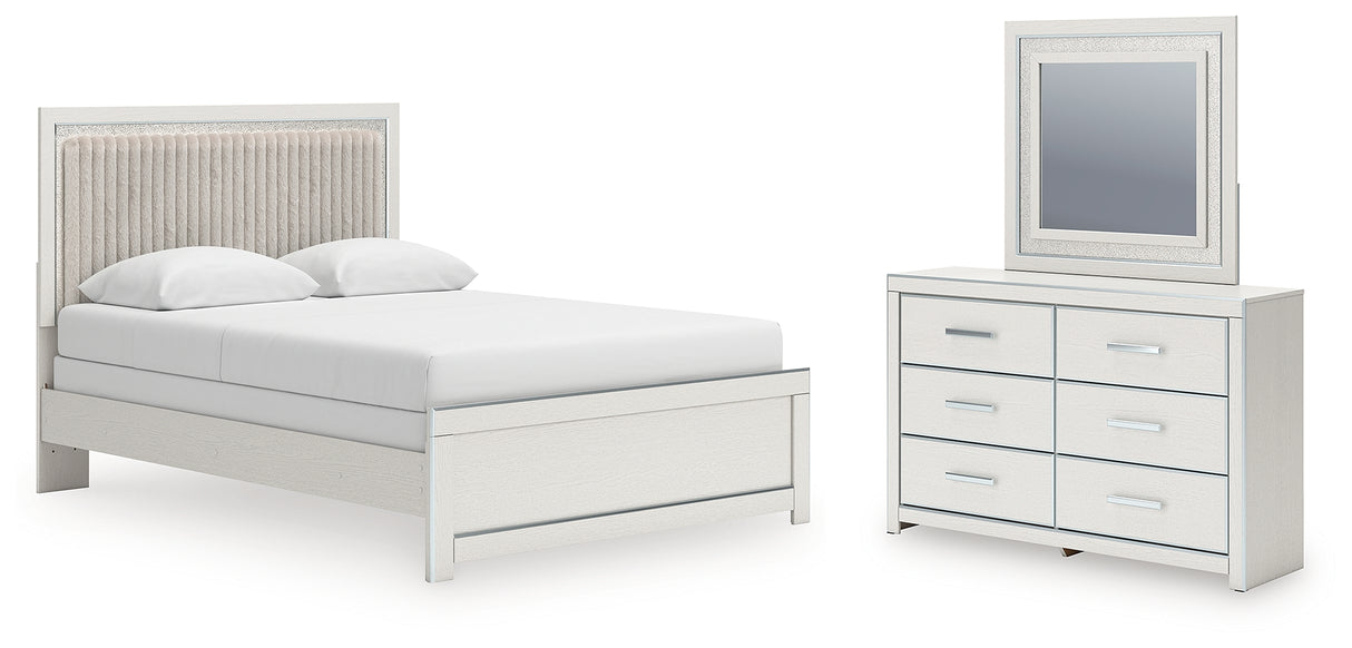 Furniture City Houma - Ashley Furniture - Zuraleus Queen Upholstered Panel Bed, Dresser and Mirror - Queen Upholstered Panel Bed, Dresser and Mirror - PCB3381B7