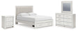 Furniture City Houma - Ashley Furniture - Zuraleus Queen Storage Bed, Dresser, Mirror and Nightstand - Queen Storage Bed, Dresser, Mirror and Nightstand / White - PCB3381B15