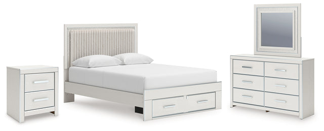 Furniture City Houma - Ashley Furniture - Zuraleus Queen Storage Bed, Dresser, Mirror and Nightstand - Queen Storage Bed, Dresser, Mirror and Nightstand / White - PCB3381B15