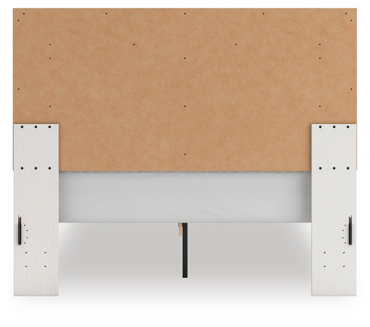 Zuraleus Queen Upholstered Panel Platform Bed, Dresser and Mirror