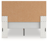 Zuraleus Queen Upholstered Panel Platform Bed, Dresser and Mirror