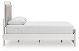 Zuraleus Queen Upholstered Panel Platform Bed, Dresser and Mirror