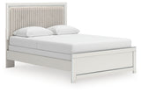 Zuraleus Queen Upholstered Panel Bed, Dresser and Mirror