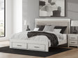 Furniture City Houma - Ashley Furniture - Zuraleus King Upholstered Panel Storage Bed - King Upholstered Panel Storage Bed / White - PCB3381B9