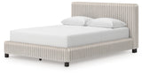 Zuraleus Queen Upholstered Bed, Dresser and Mirror