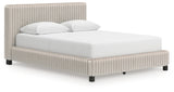 Zuraleus Queen Upholstered Bed, Dresser and Mirror