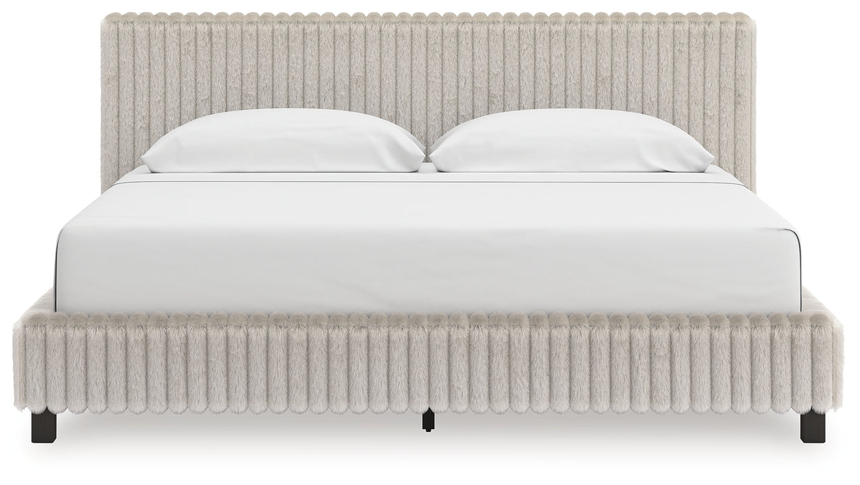 Furniture City Houma - Ashley Furniture - Zuraleus Bedroom - California King Upholstered Bed / White - PCB3381B14