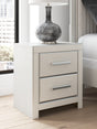 Furniture City Houma - Ashley Furniture - Zuraleus Nightstand - Two Drawer Night Stand / Black - PCB3380-92