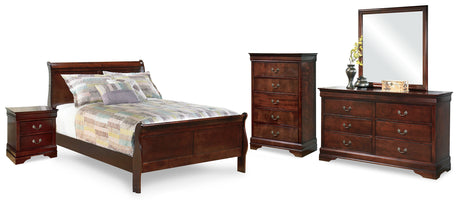 Furniture City Houma - Ashley Furniture - Alisdair Full Sleigh Bed, Dresser, Mirror, Chest and Nightstand - Full Sleigh Bed, Dresser, Mirror, Chest and Nightstand - B376B19